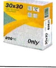 ONLY 30X30 KENAR BORDÜRLÜ TEK KAT PEÇETE GARSON KATLAMA