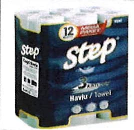 700841 STEP 12'Lİ HAVLU 3 KATLI